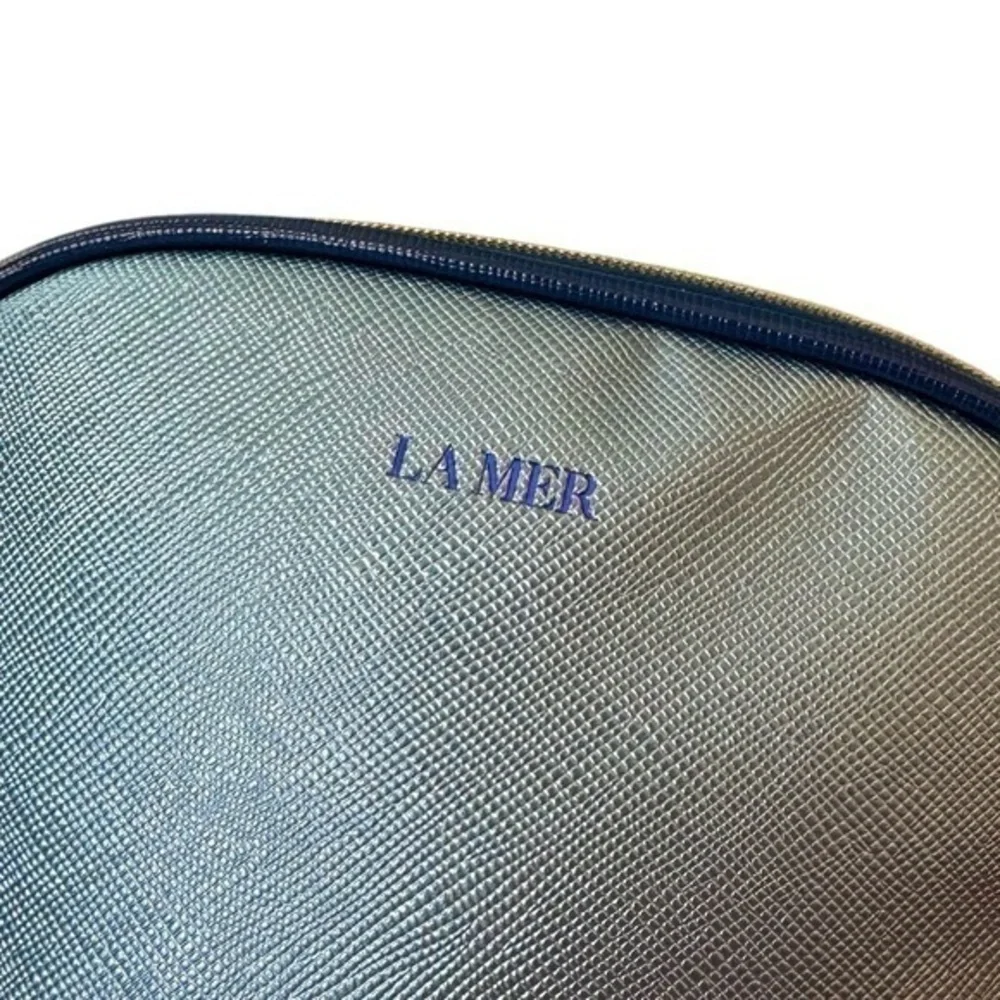 NEW La‎ Mer Blue Cosmetic Drawstring Zip Bags X 2 Bundle